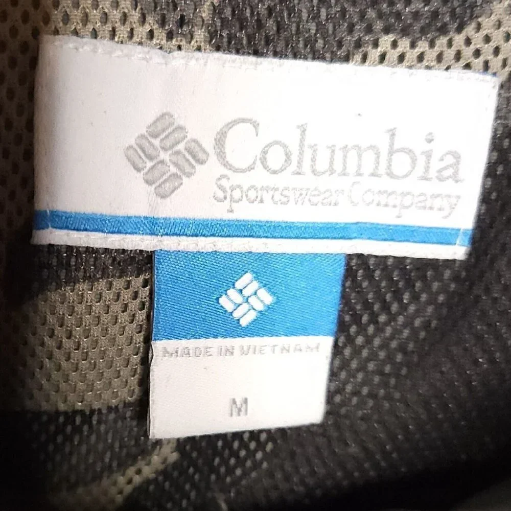 Columbia Mens Sage Green Hooded Pullover Jacket Medium